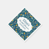Wasser Garten Florale Bridal Shower Cute BENUTZERD Serviette (Ecke)