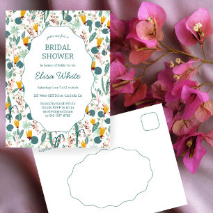 Wasser Garten Florale Hochzeitstorte Damenkränzche Postkarte