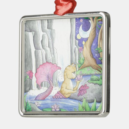 Wasser-Garten Silbernes Ornament (Links)