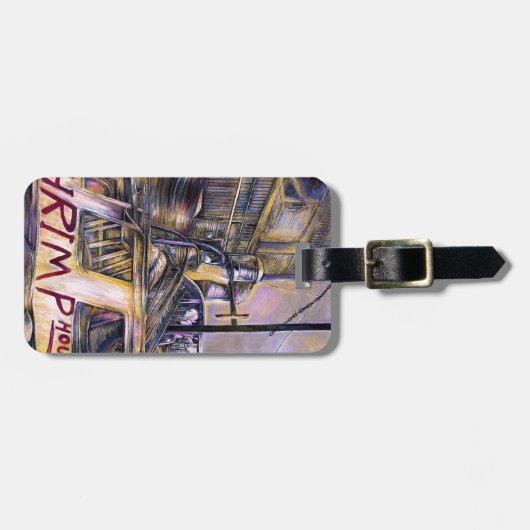 Wasser.geboren. Mystery-Meat-Gepäckmarke Gepäckanhänger (Vorderseite horizontal)