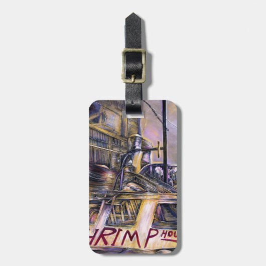 Wasser.geboren. Mystery-Meat-Gepäckmarke Gepäckanhänger (Vorderseite vertikal)