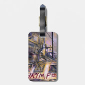 Wasser.geboren. Mystery-Meat-Gepäckmarke  Gepäckanhänger (Rückseite vertikal)