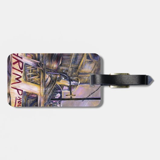 Wasser.geboren. Mystery-Meat-Gepäckmarke Gepäckanhänger (Rückseite horizontal)