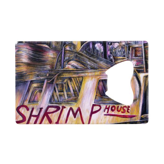 Wasser-Geborenes Mystery Meat. Geldkarten Flaschenöffner (Rückseite Horizontal)