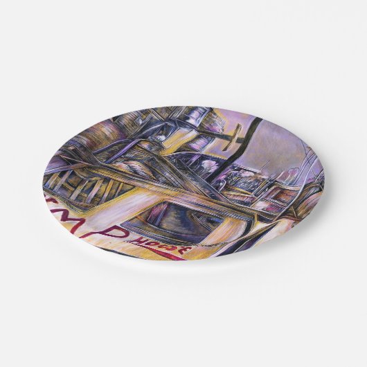 Wasser.geborenes Mystery Metier, Israel Pappteller (Schrägansicht)