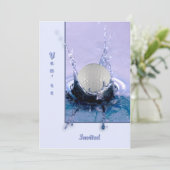 Wasser-Gefahr Einladung (Stehend Vorderseite)