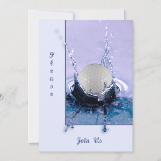 Wasser-Gefahr Einladung (Vorderseite)