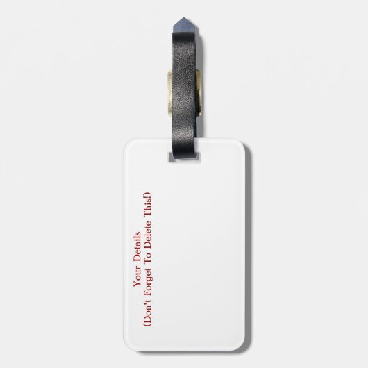 WASSER GEPÄCKANHÄNGER (Rückseite vertikal)