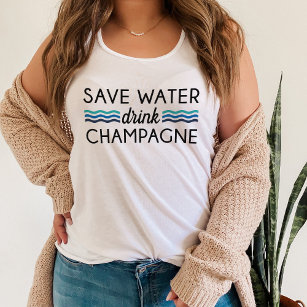 Wasser gerettet, Champagner trinken Tank Top