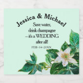 💍 Wasser Gerettet... Passiflora Serenity Schaumweinetikett (Einzelnes Label)