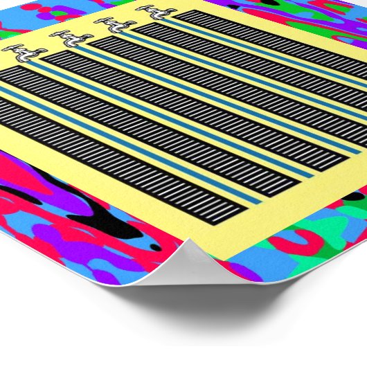 Wasser Gestochen: Wasserhahn laufen optische Illus Poster (Ecke)