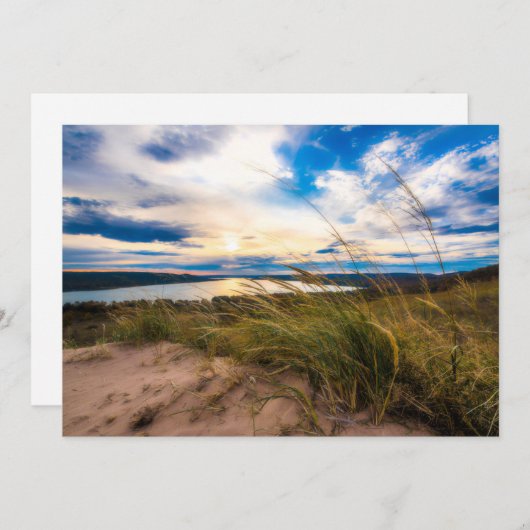Wasser | Glen Lake Sleeping Bear Dunes Michigan Dankeskarte (Vorne/Hinten)