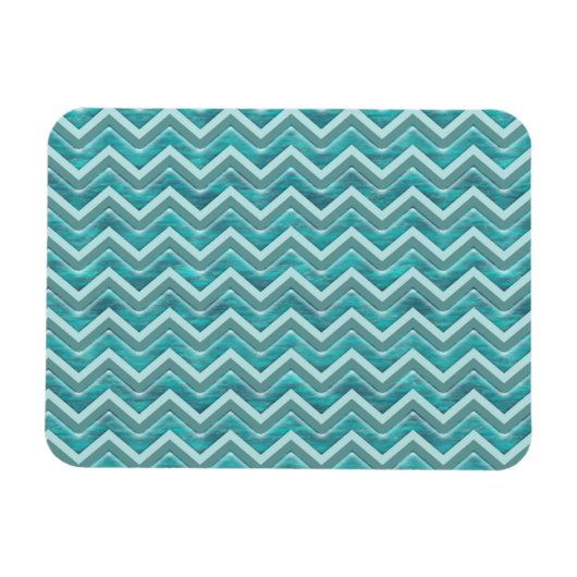 Wasser Glitzer Zickzack Muster Magnet (Horizontal)