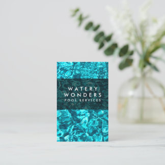 Wasser Glitzern Schwimmbad Reiniger Gärtner Visitenkarte