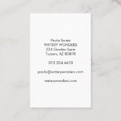 Wasser Glitzern Schwimmbad Reiniger Gärtner Visitenkarte (Rückseite)