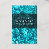 Wasser Glitzern Schwimmbad Reiniger Gärtner Visitenkarte (Vorderseite)