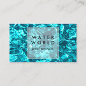 Wasser Glitzern Schwimmbad Service Foto QR Code Visitenkarte (Vorderseite)