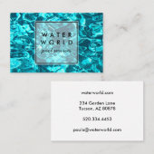 Wasser Glitzern Schwimmbad Service Foto Tourismus Visitenkarte (Vorne/Hinten)