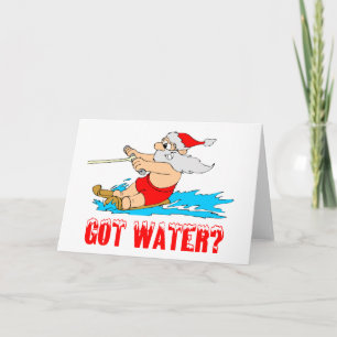 Wasser got? (Ski Santa) Feiertagskarte