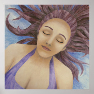 Wasser-Göttin-sich hin- und herbewegendes Plakat