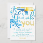 Wasser Gun Sommer Geburtstagsparty Foto Dankeskarte (Vorderseite)