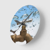Wasser-H2o-Uhr Runde Wanduhr (Winkel)