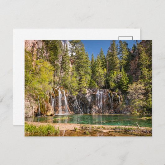 Wasser | Hanging Lake Glenwood Springs, Colorado Postkarte (Vorne/Hinten)