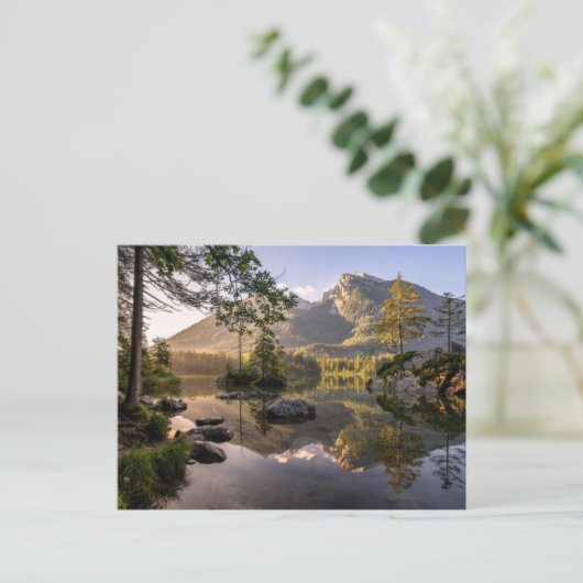 Wasser | Hintersee Berchtesgaden Deutschland Postkarte (Stehend Vorderseite)