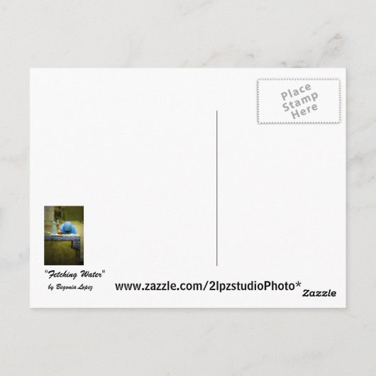 Wasser holen postkarte (Rückseite)