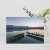 Wasser | Hopfensee Bayerische Alpen Deutschland Dankeskarte (Stehend Vorderseite)