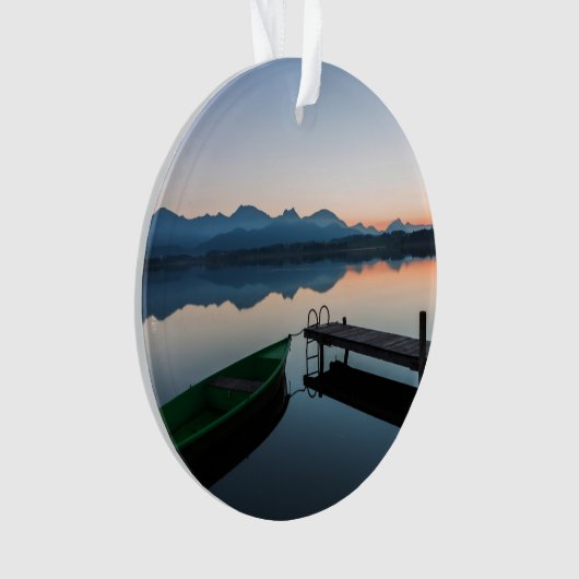 Wasser | Hopfensee Bayerische Alpen Deutschland Ornament (Vorderseite)