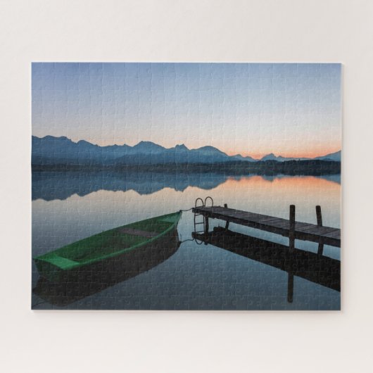 Wasser | Hopfensee Bayerische Alpen Deutschland Puzzle (Horizontal)