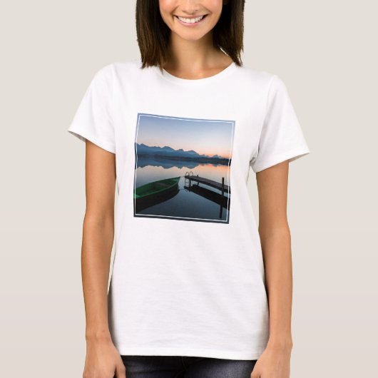 Wasser | Hopfensee Bayerische Alpen Deutschland T-Shirt (Vorderseite)