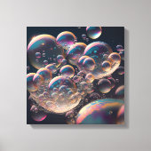 Wasser in Bewegung: Horizontale Aquamarine und wei Leinwanddruck (Vorderseite)