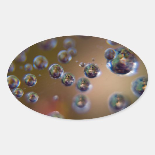 Wasser in Bewegung Ovaler Aufkleber (Vorderseite)