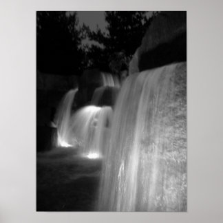 Wasser in der Nacht Poster