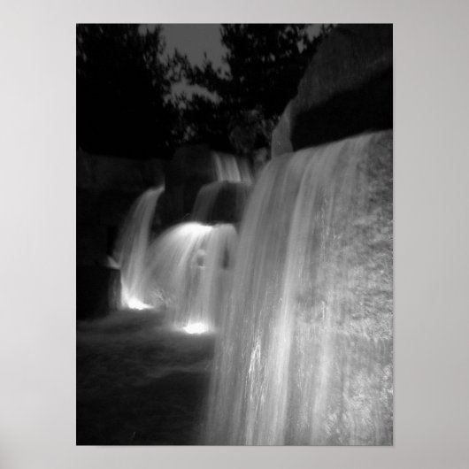 Wasser in der Nacht Poster (Vorne)