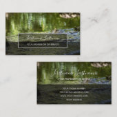 Wasser in einem klaren Bach für psychische Gesundh Visitenkarte (Vorne/Hinten)