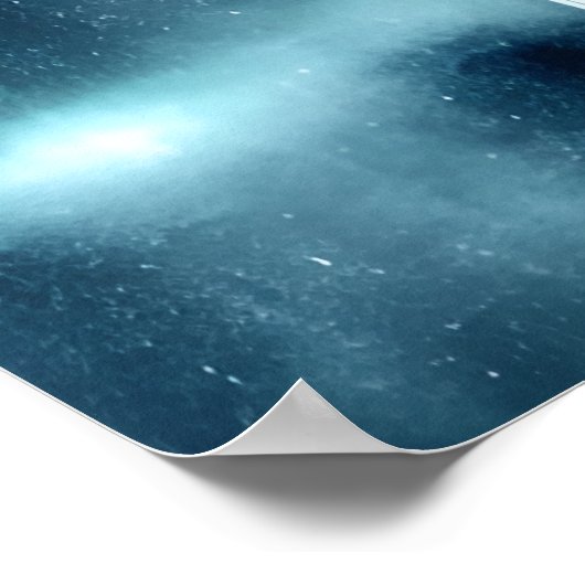 Wasser in kaputtem Glas | AI Art Poster (Ecke)