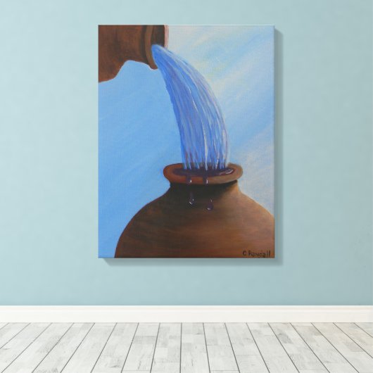 Wasser in Leinwand (Insitu (Holzboden))