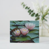 Wasser in rosa postkarte (Stehend Vorderseite)