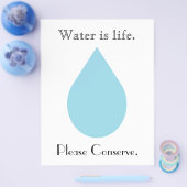 Wasser ist Leben. Bitte bewahren Sie. Flyer (Einzeln)