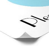 Wasser ist Leben. Bitte sparen. Poster (Ecke)