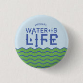 Wasser ist Leben Button (Vorderseite)