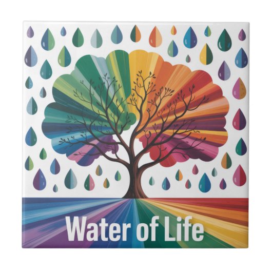Wasser ist Leben Fliese (Vorderseite)