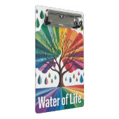 Wasser ist Leben Mini Klemmbrett (Schrägansicht)