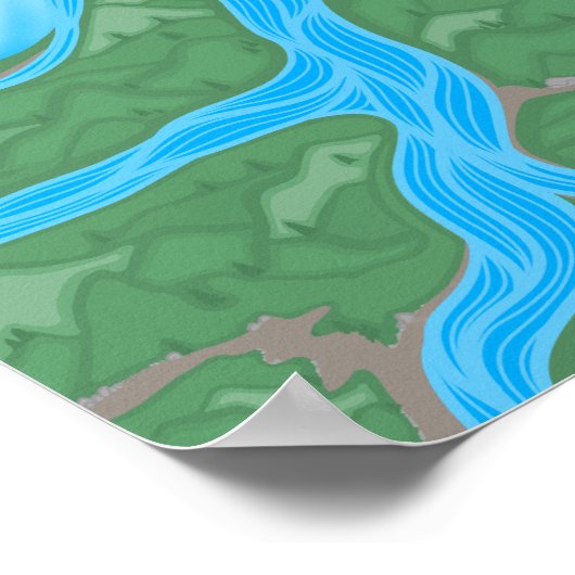 Wasser ist Leben Poster (Ecke)