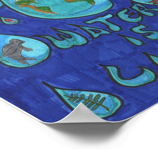Wasser ist Leben Poster (Ecke)