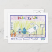 Wasser ist Leben Postkarte (Vorne/Hinten)