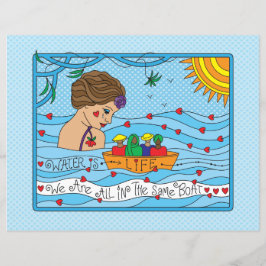 Wasser ist lebensgefährlich_flaches Papier Blatt 1